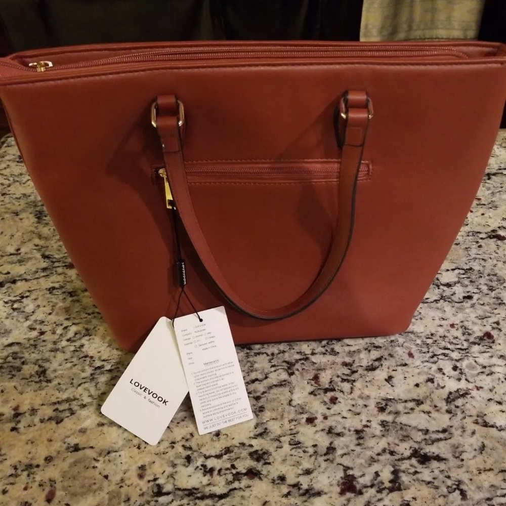 LOVEVOOK Fashion Shoulder Tote Bag Handbag BROWN NWT 15"X11"
SEE PICTURES